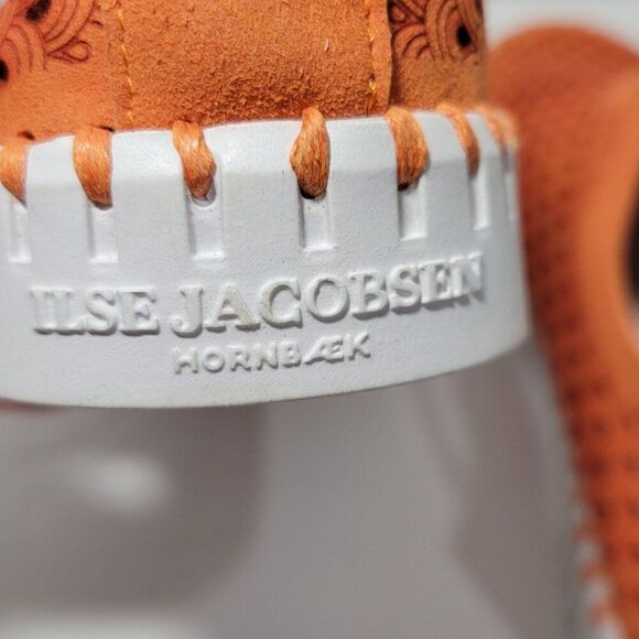 Ilse Jacobsen Loafer Tulip Shoe Women EUR 38 US 7-7.5 Perforated Orange Slip On - Picture 8 of 14